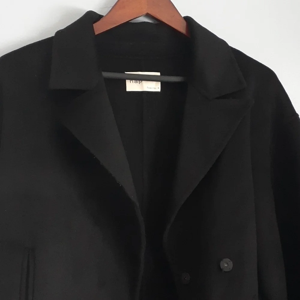 🍒 NAP Loungewear Megan Draped Wool Coat - Picture 3 of 14